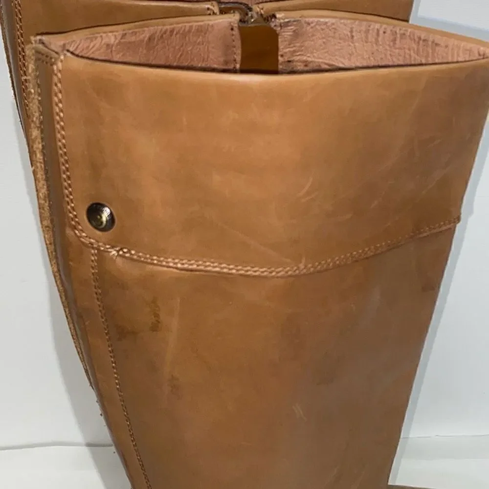 Corso Como Women's Over The‎ Knee Side Zip Leather Riding Boots Brown Size 8M